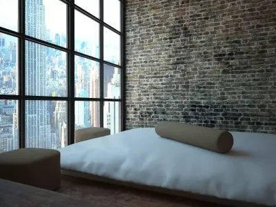 Industrial Bedroom 3D model