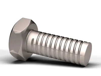 Hex Bolt Low-poly 3D model from CGTrader - Low-poly