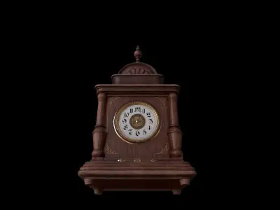 Clock old Low-poly 3D model