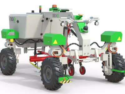 Autonomous Farm Robot Orio Naio Low-poly 3D model