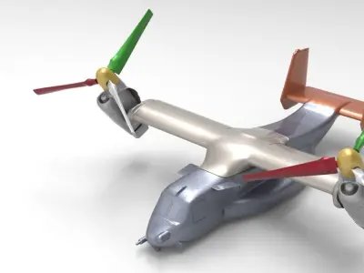 Osprey Y22 Marines Helicopter 3D print model
