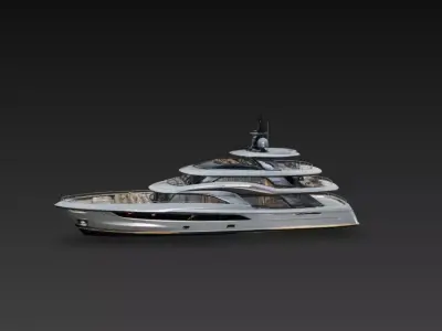 Modern Luxury Mega Super Yacht 3D print model