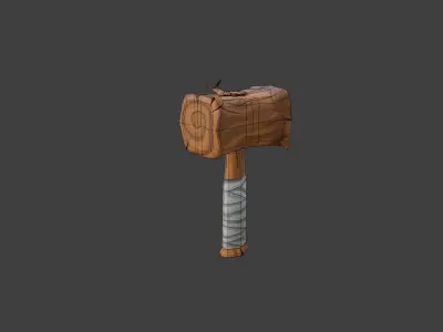 Stylized Mallet Free low-poly 3D model