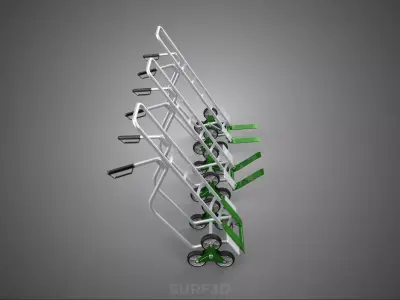 STAIR CLIMBER CLIMBING HAND TRUCK TROLLEY CART PALLET FORK LIFT 3D model