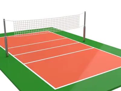 Volleyball Court 03 3D model