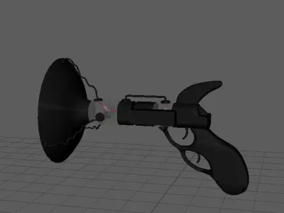RayGun gun with light Free 3D model