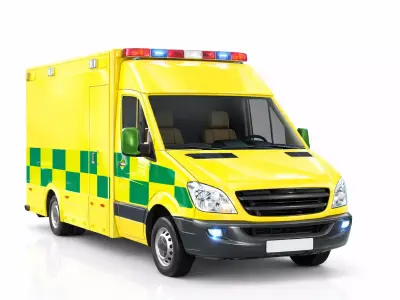 Modern Generic Ambulance Emergency Response Vehicle 04 3D model