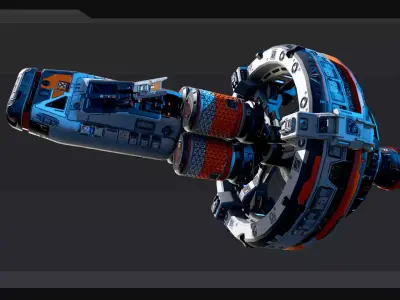 SF Warp Drive - EX6 Low-poly 3D model
