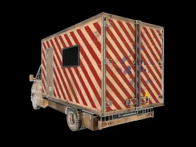 PBR Cargo Truck Low-poly 3D model