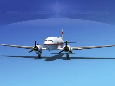 Douglas DC-3 Private 1 3D model