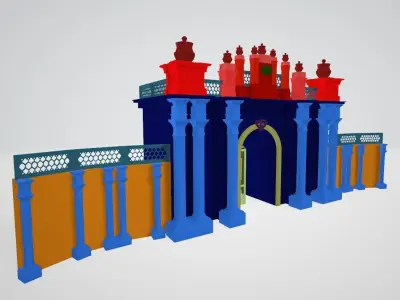 Dolmabahce Palace Low-poly 3D model