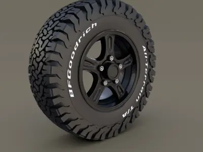 Offroad Alloy Wheel AT 3D model