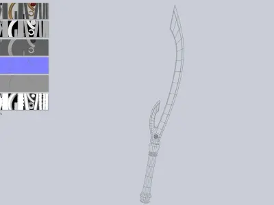 Anubis blade Low-poly 3D model