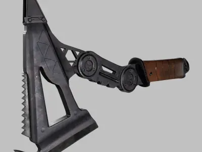 Combat Axe Low-poly 3D model