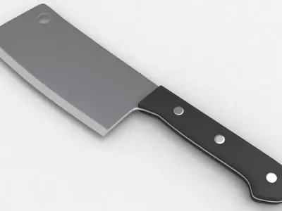 Cleaver kitchen knife 3D model