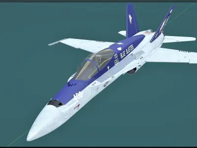 Aircraft F 18 Hornet Free 3D model