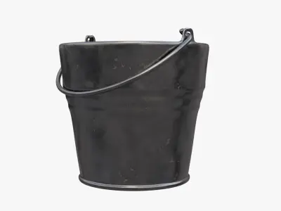 Bucket metal - transparent 3D model