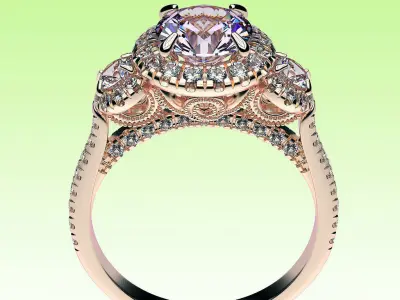 Ring Three Halos 3D print model