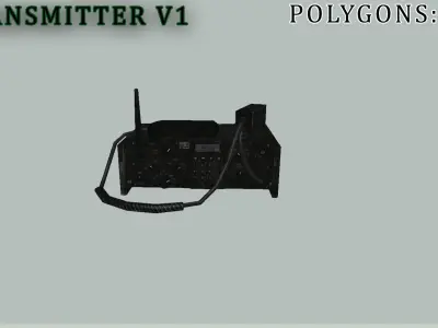 Military Communication Kit Lowpoly Free low-poly 3D model