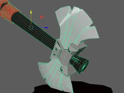 Ax 3d model fire extinguisher Low-poly 3D model