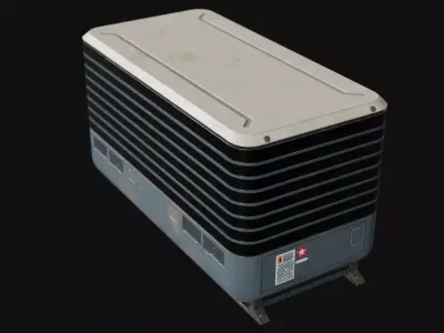 Air Conditioner Unit and Refrigeration Machine Game Ready Low-poly 3D model get
