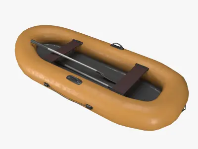 Boat - Lifeboat Low-poly 3D model