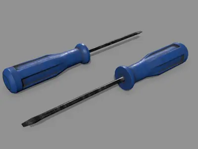 screwdriver Low-poly 3D model 15