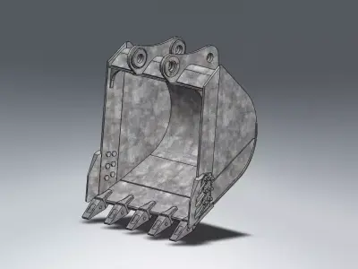 HEAVY DUTY BUCKET ASSEMBLY Free 3D model