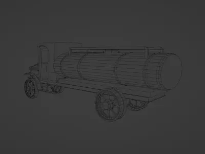 White 1919 Cistern Low-poly 3D model