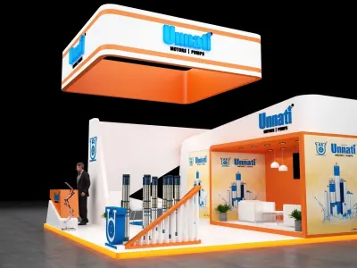 Exhibition Stand 6 m x 6 m 3D model