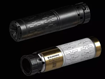 Suppressor SilencerCo Velos LBP Low-poly 3D model