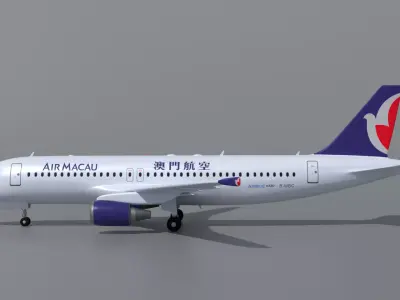 Airbus A320 Air Macau 3D model
