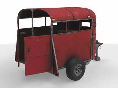 livestock trailer 3D model