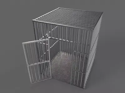 PBR Big Cage 1 Low-poly 3D model