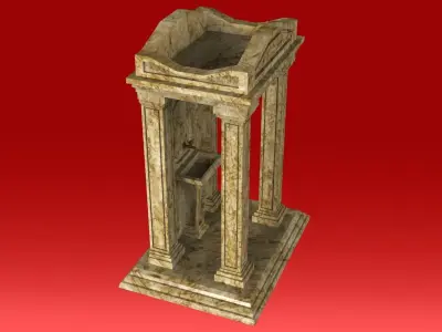 Old Style Fountain Low-poly 3D model