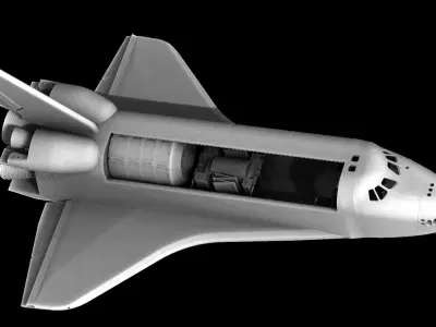 ULTRA DETAILED Space Shuttle - 9 Parts for 3D Printing 3D print model