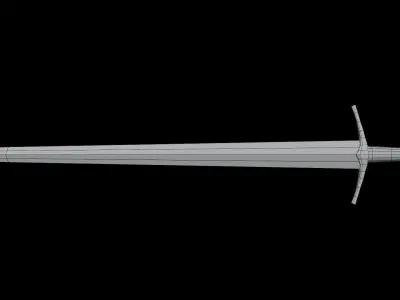Medieval Sword Free low-poly 3D model