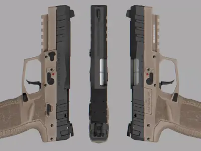 FN Herstal Five-seveN Mk3 MRD Low-poly 3D model