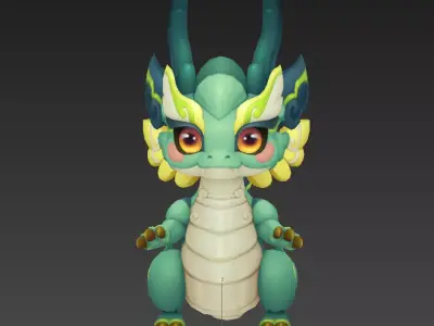 Cartoon version of Xiaolong Low-poly 3D model