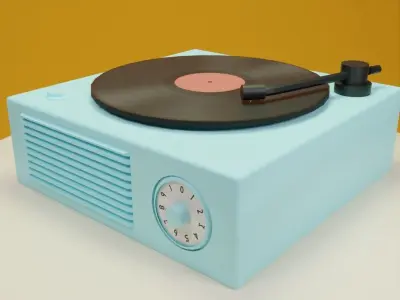 gramophone vinyl Free 3D model