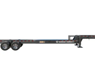 Log Loader Knuckleboom Loader Trailer  Forestry  Low-poly 3D model