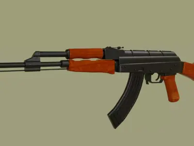 AK-47 Rifle  gun 3D model