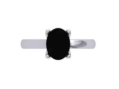 Oval Ring 3D print model 4