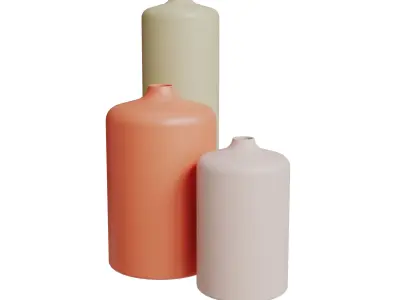 Colored Vases Free 3D model