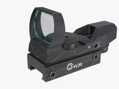 Reflex CVlife Red dot sight Low-poly 3D model