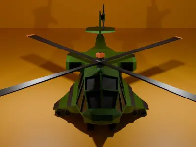 Helicopter Low-poly 3D model purchase