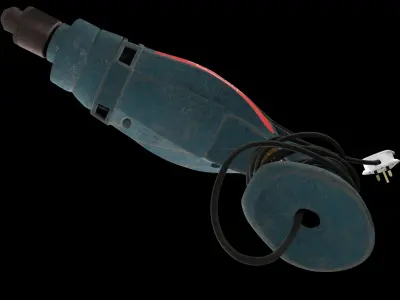 Cordless Power Drill Low-poly 3D model