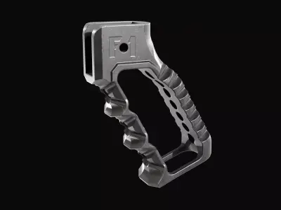 AR-15 pistol grip F1 Skeletonized Style  Low-poly 3D model