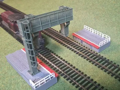 Deutsche Bahn Double Signal Bridge Mod2 1-87 FDM color 3D print model