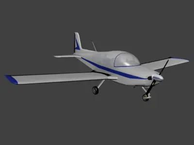 Grumman American AA-1 Free low-poly 3D model